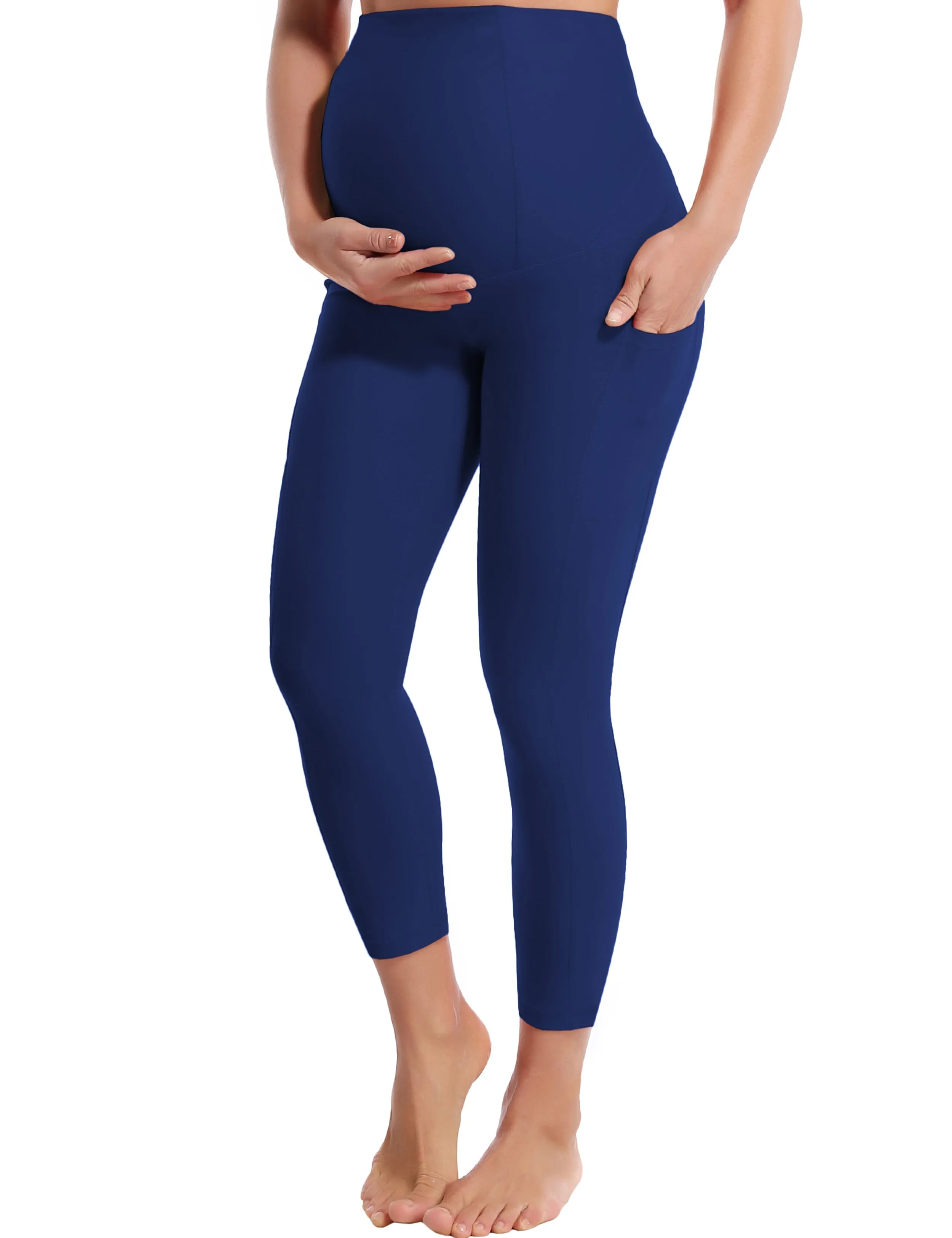 22 Side Pockets Maternity yogastudio Pants navy_yogastudio