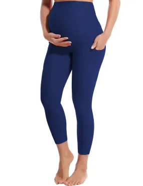 22 Side Pockets Maternity yogastudio Pants navy_yogastudio