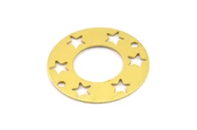 25 Raw Brass Star Pentagram Connectors 2 Holes 20mm Brs 152 A0195