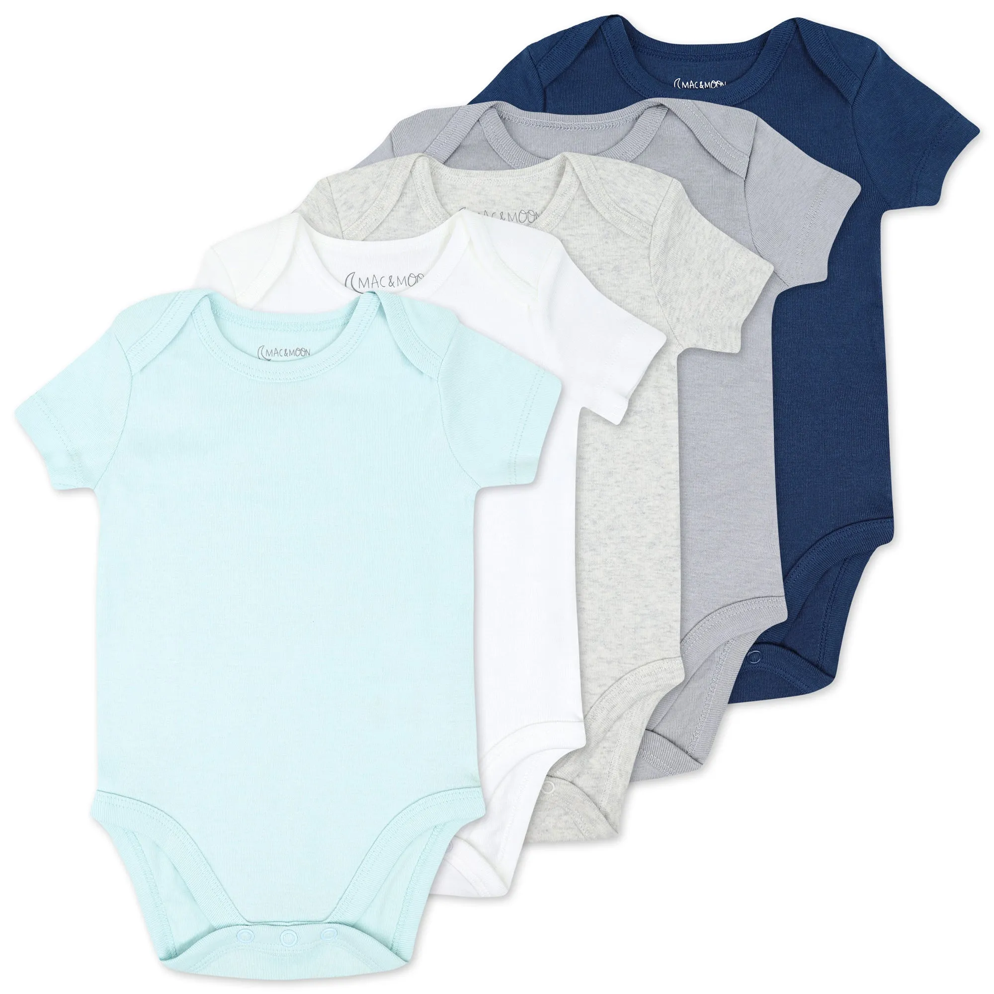 5-Pack Organic Cotton Bodysuit in Sea Life Colors