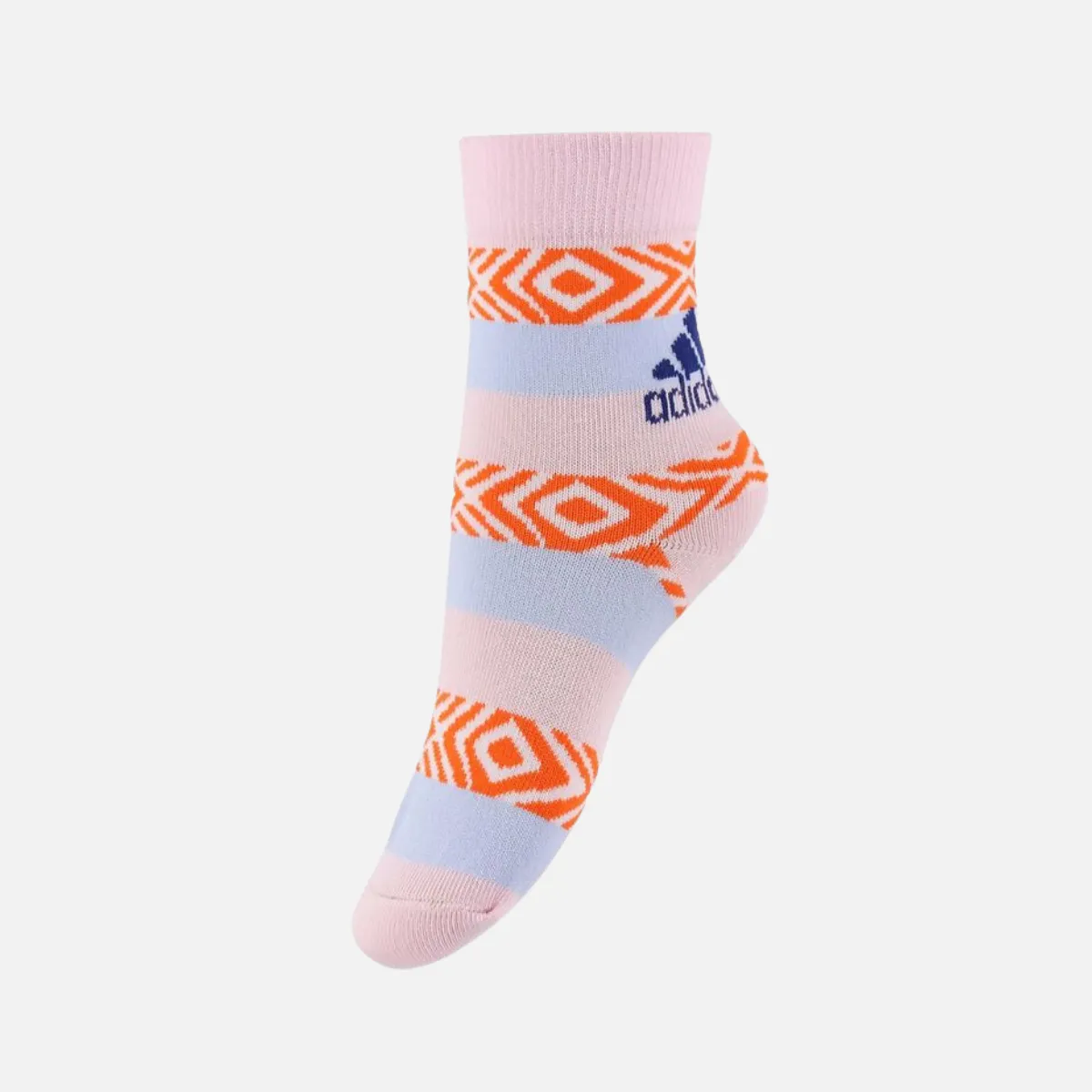 Adidas Disney Moana Kids Girl Socks 3 Pairs -White/Blue Dawn/Clear Pink