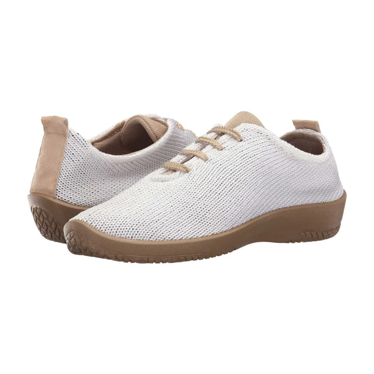 Arcopedico Women's LS Oxford White/Beige Fabric