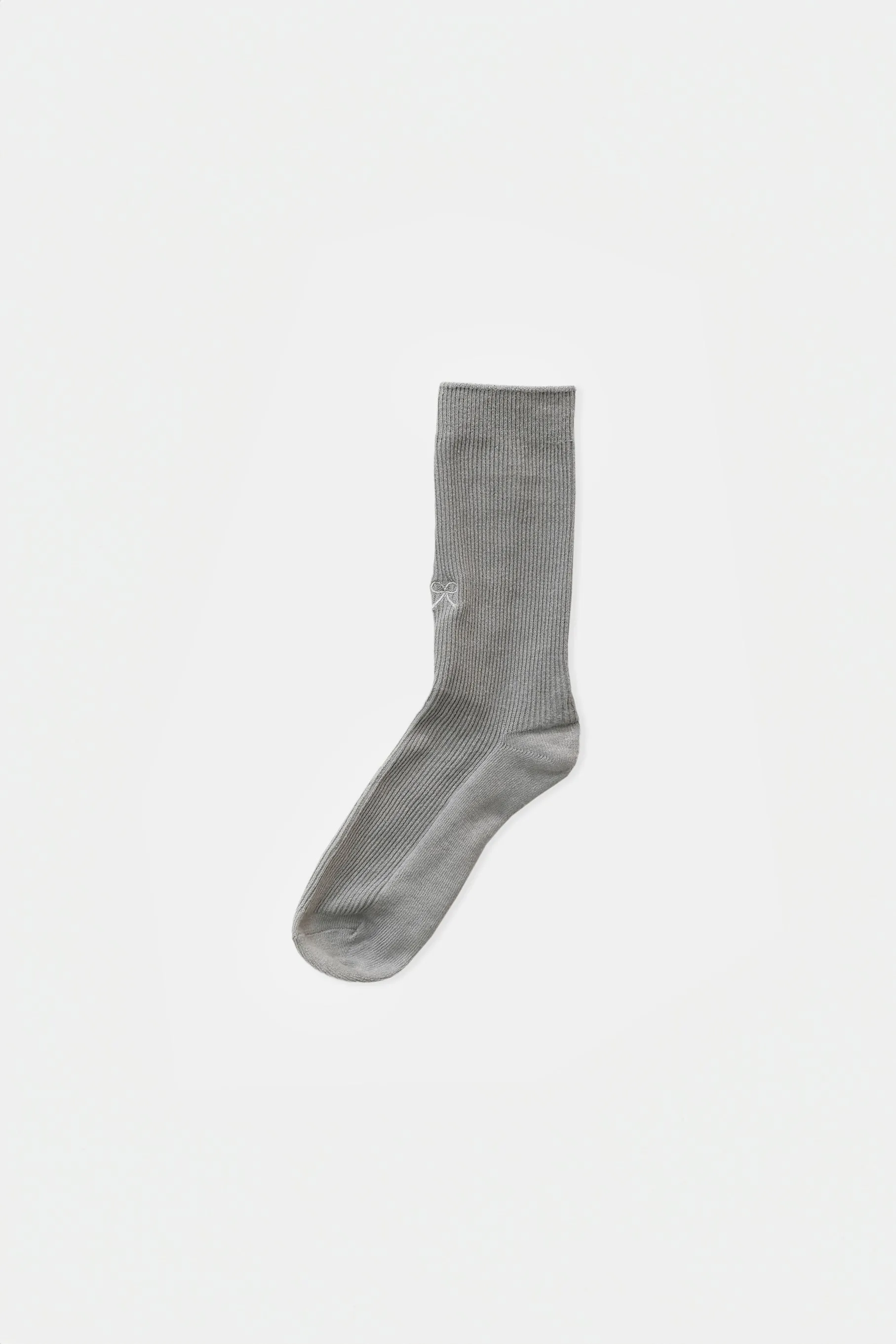 Aria Ribbon Socks, Grey