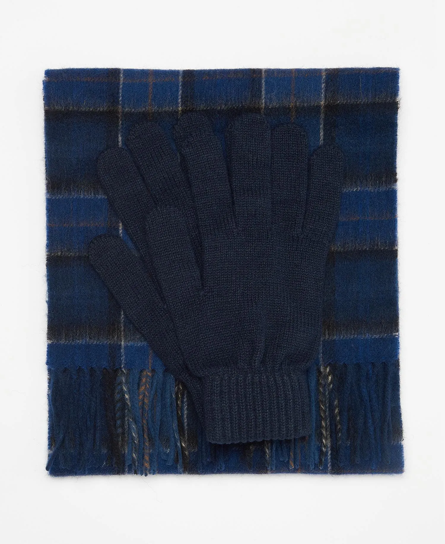 Barbour Lambswool Tartan Scarf & Glove Gift Set