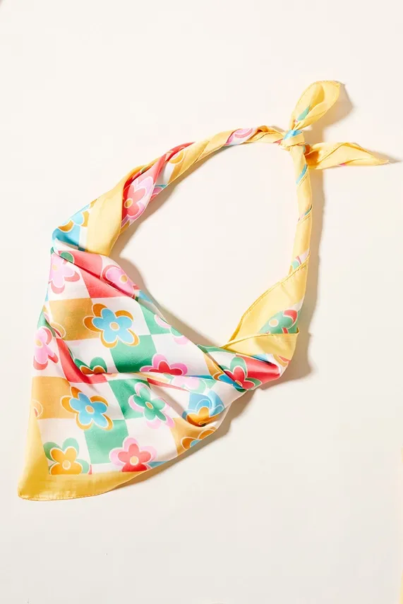 Butter Daisy Square Printed Scarf