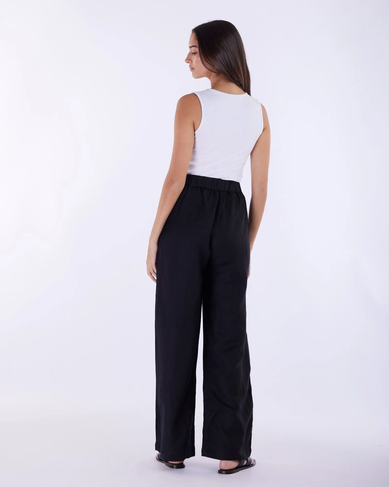 Cancun Linen Pant - Black