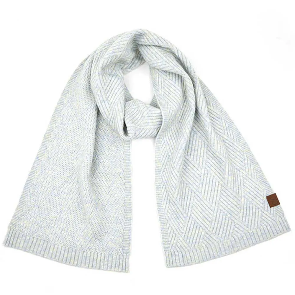 C.C Diagonal Stripes Criss Cross Pattern Scarf