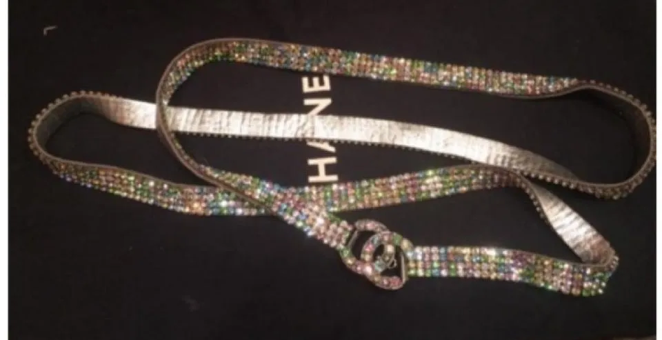 Chanel 05A MultiColor CC Strass Swarovski crystal Belt