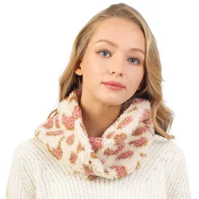 Colorful Leopard Pattern Teddy Bear Infinity Scarf