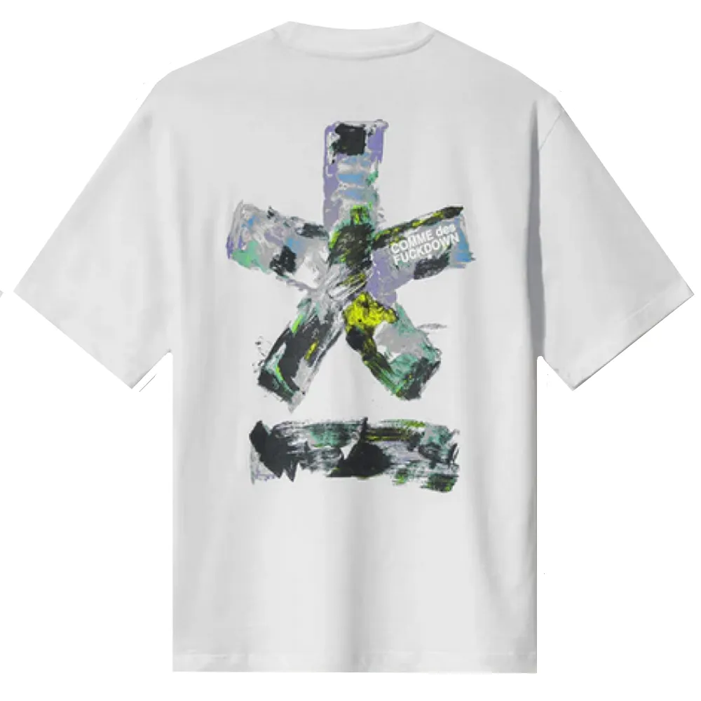 Comme Des Fuckdown T-Shirt Logo Multicolor