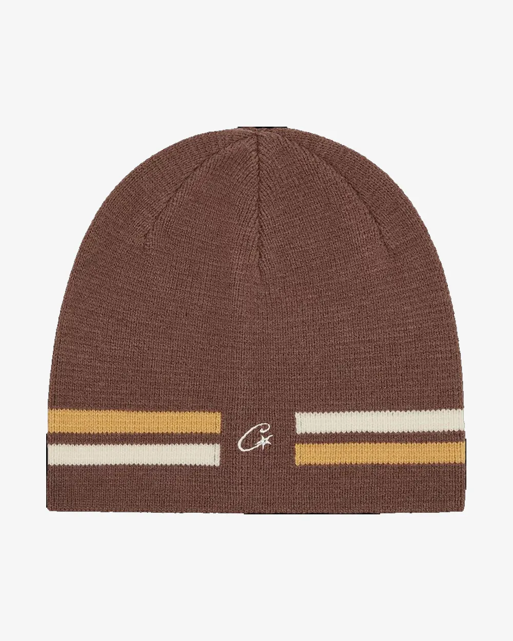 CORTEIZ VVS KNIT MOCHA BROWN BEANIE