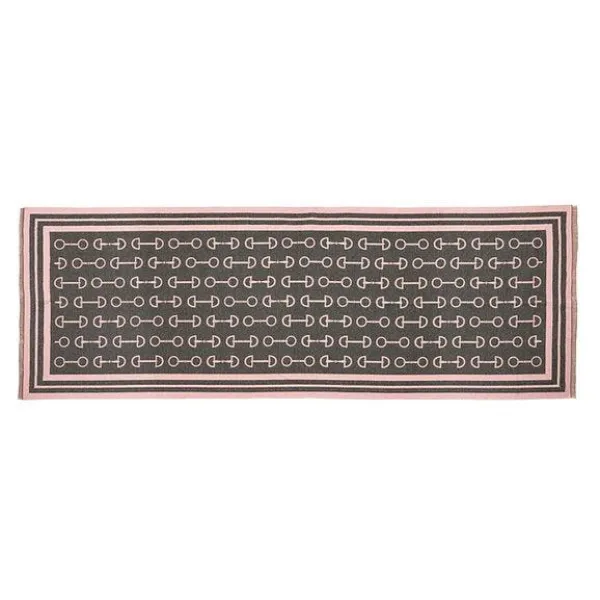 Equestrian Bit Wrap in Grey/Pink - 75 x 26.5