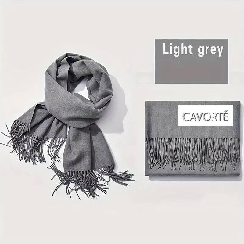 Fringed Scarf Light Grey