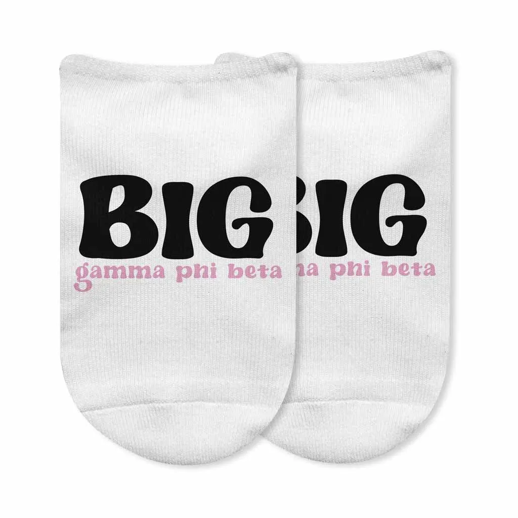 Gamma Phi Beta No Show Socks for Bigs and Littles