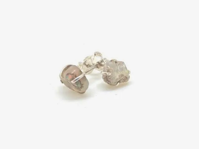 Genevieve Raw Studs - Opal