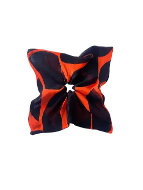 Geo Silk Scarf Scrunchie