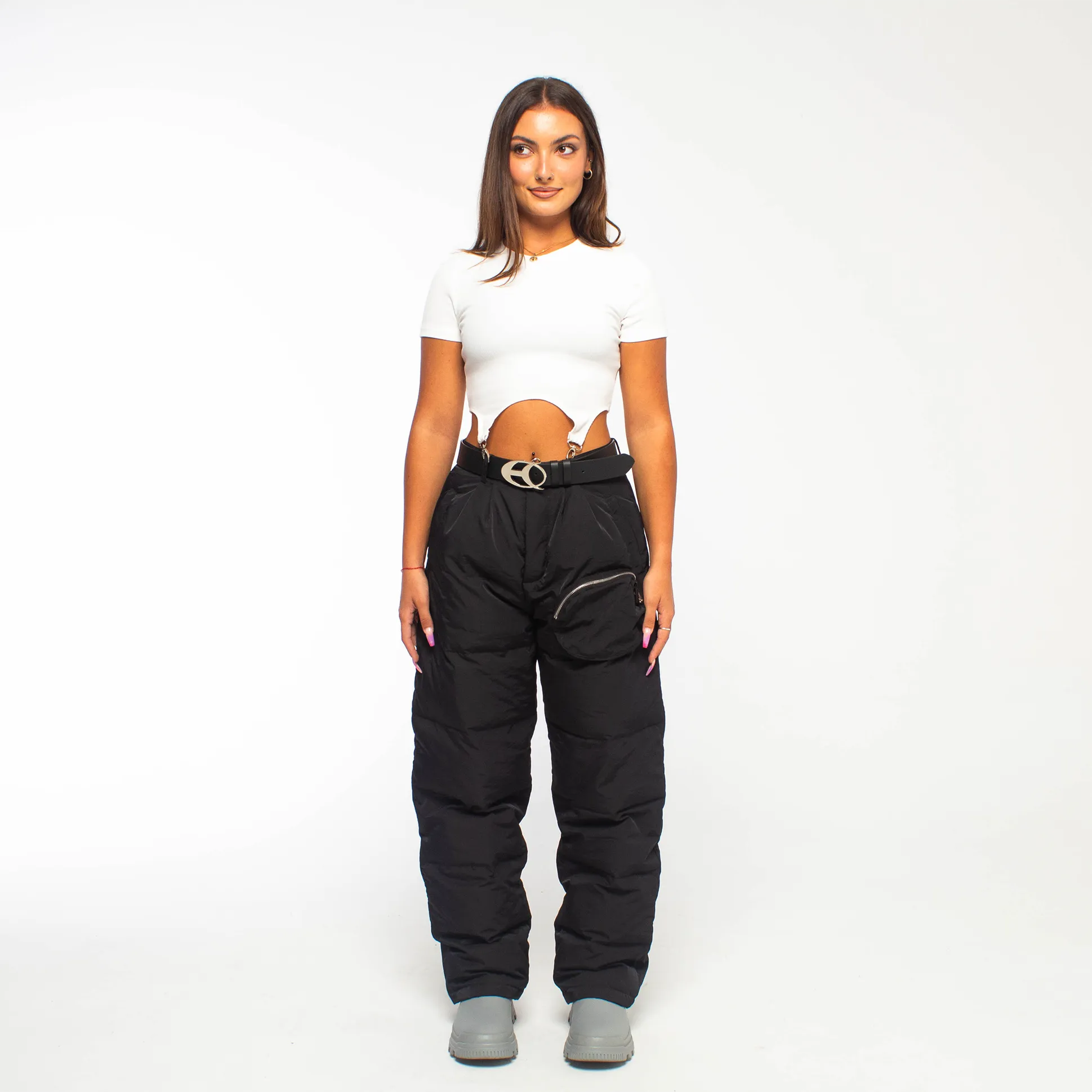 HEARTBREAK HOTEL MULTI POCKET PUFFER PANTS