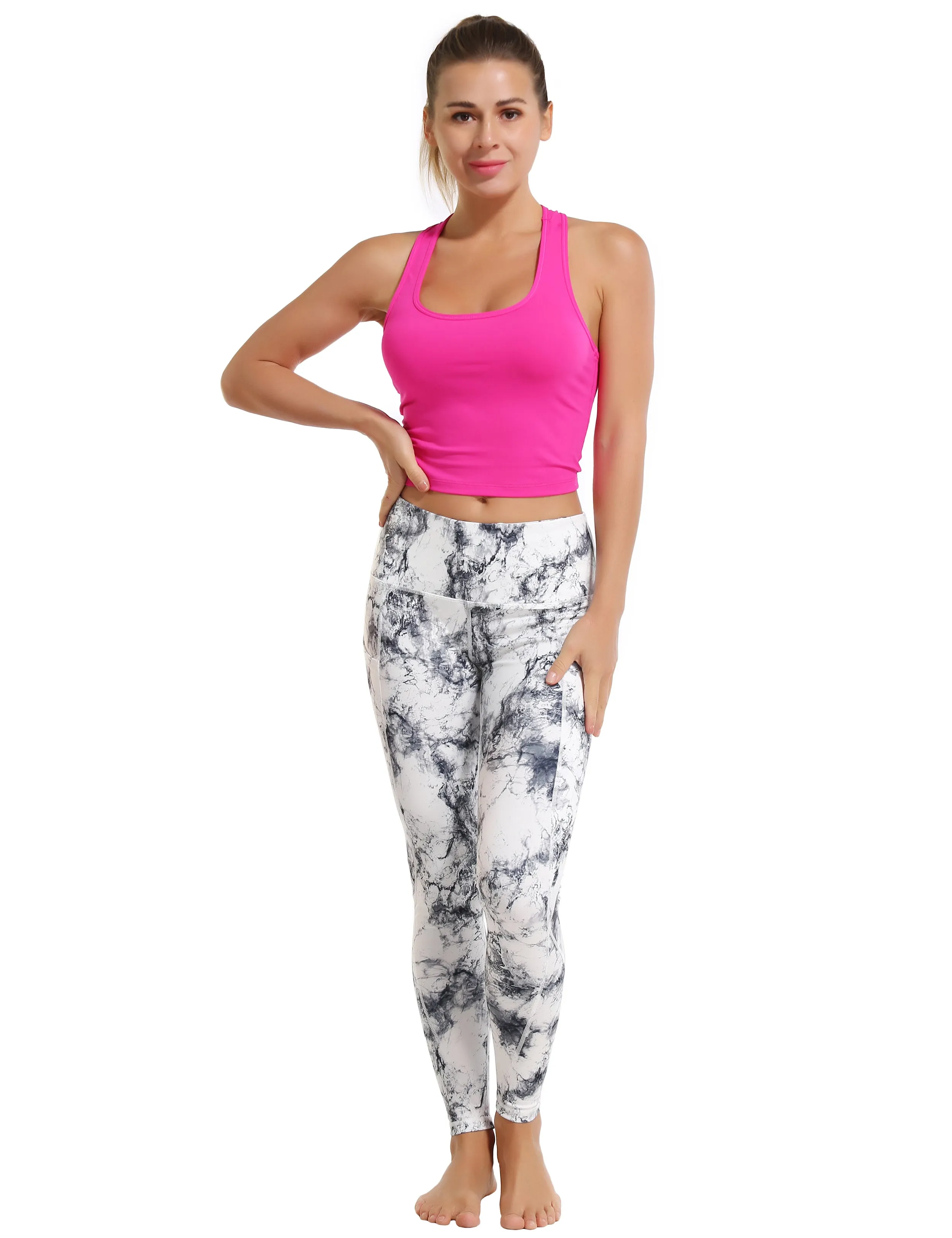 High Waist Side Pockets yogastudio Pants arabescato_yogastudio