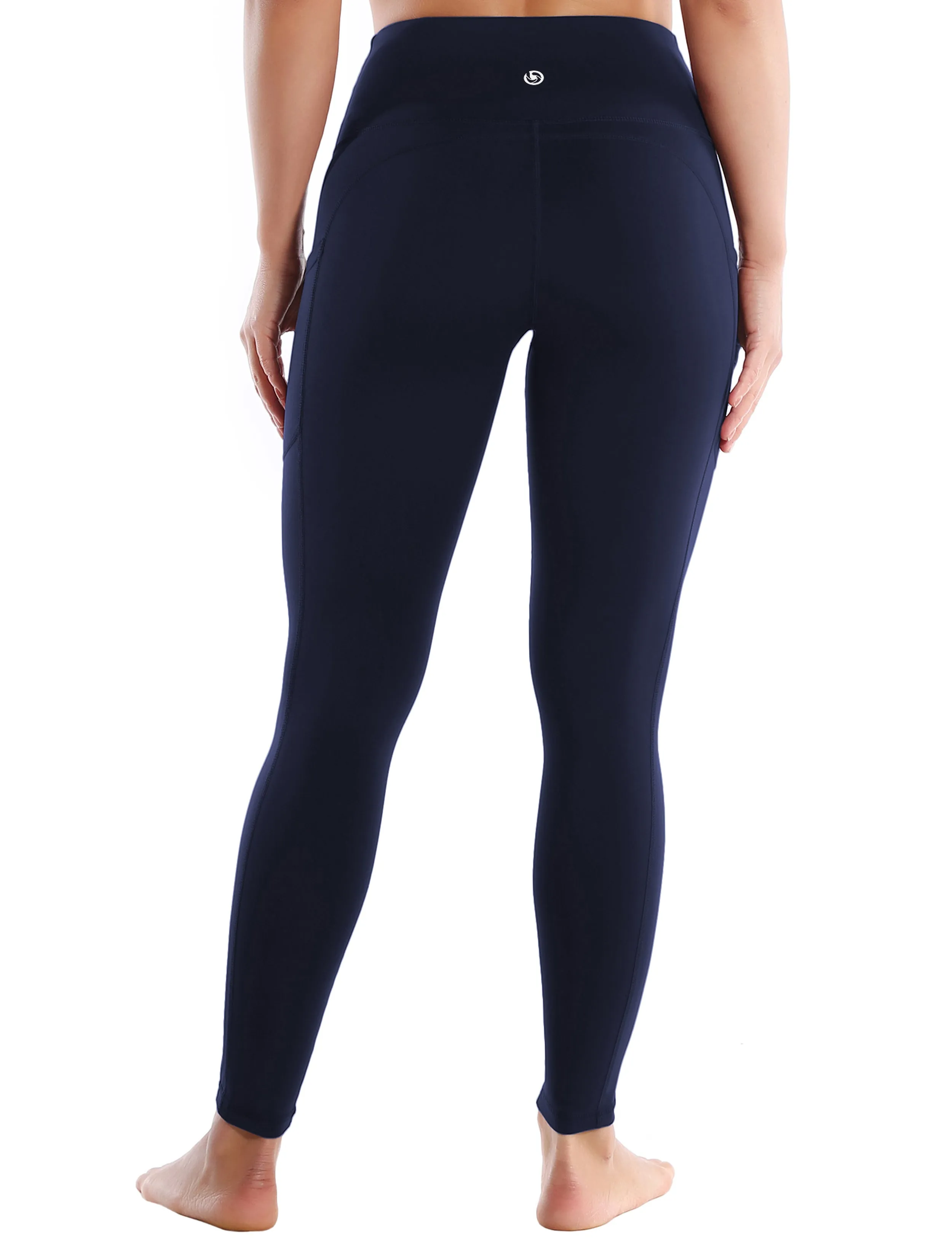 Hip Line Side Pockets yogastudio Pants darknavy_yogastudio