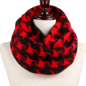 Houndstooth Wooly Infinity Scarf