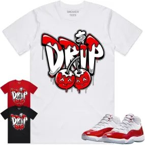 Jordan 11 Cherry 11s Shirt to Match - RED MONEY DRIP