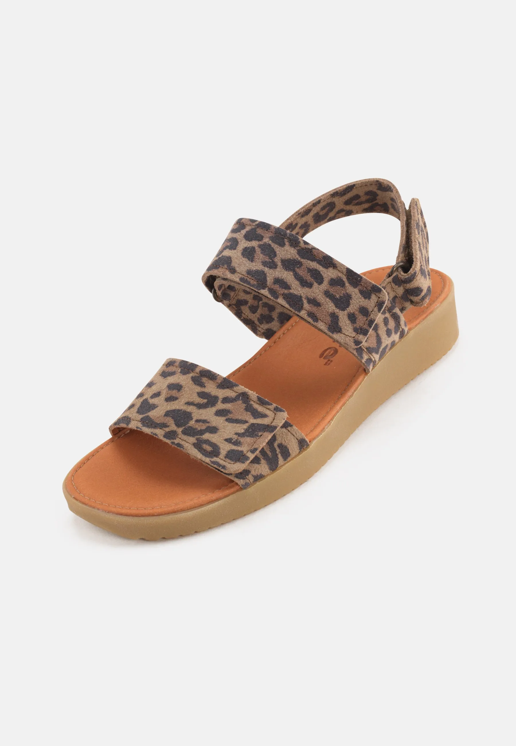 Karen Sandal Suede Print - Leopard