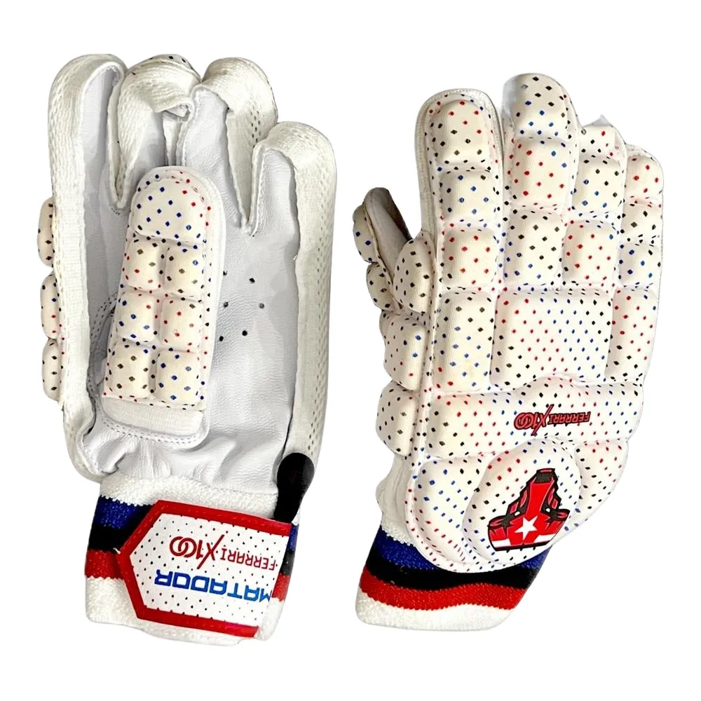 Matador Hard Tennis Cricket Batting Gloves White