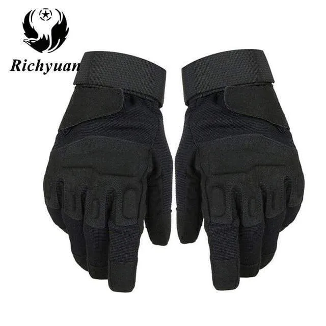 Military Tactical Gloves Outdoor Sports Army Full Finger Combat Motocycle Slip-resistant Carbon Fiber Tortoise Shell Gloves