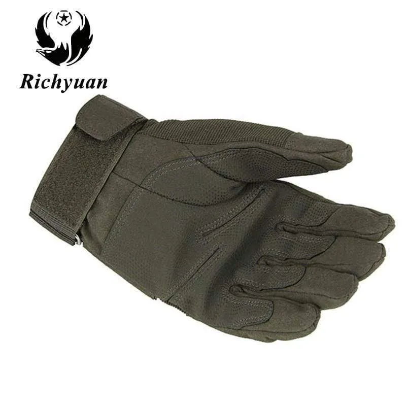 Military Tactical Gloves Outdoor Sports Army Full Finger Combat Motocycle Slip-resistant Carbon Fiber Tortoise Shell Gloves