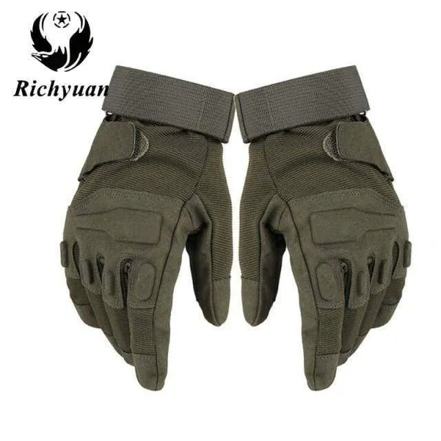 Military Tactical Gloves Outdoor Sports Army Full Finger Combat Motocycle Slip-resistant Carbon Fiber Tortoise Shell Gloves