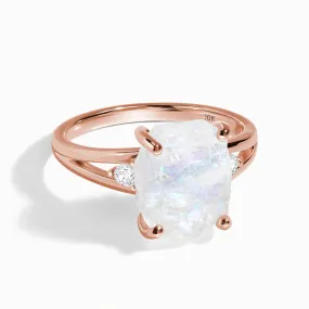 Moonstone Diamond Ring - Raw Beauty