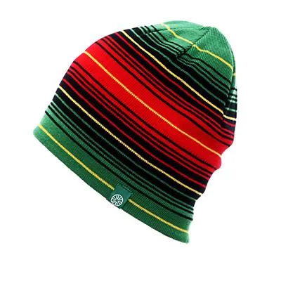 Multicolored Striped Knit Hat, Skull Cap or Beanie