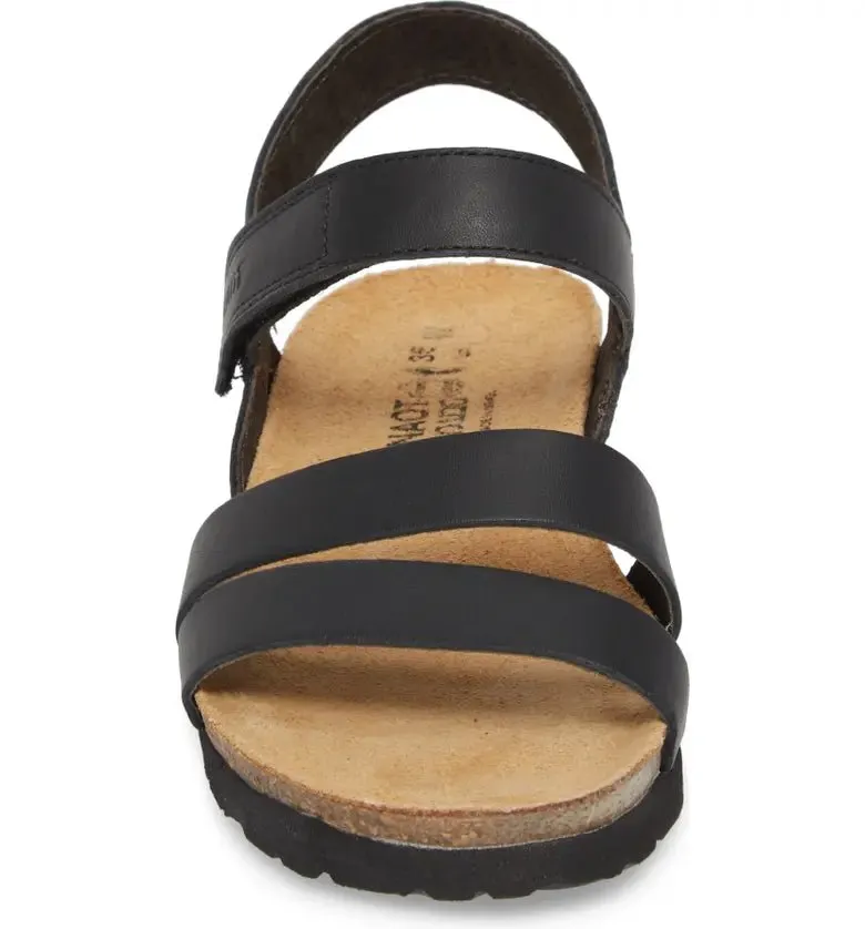 Naot Women's Kayla Sandal - Black Matte Leather