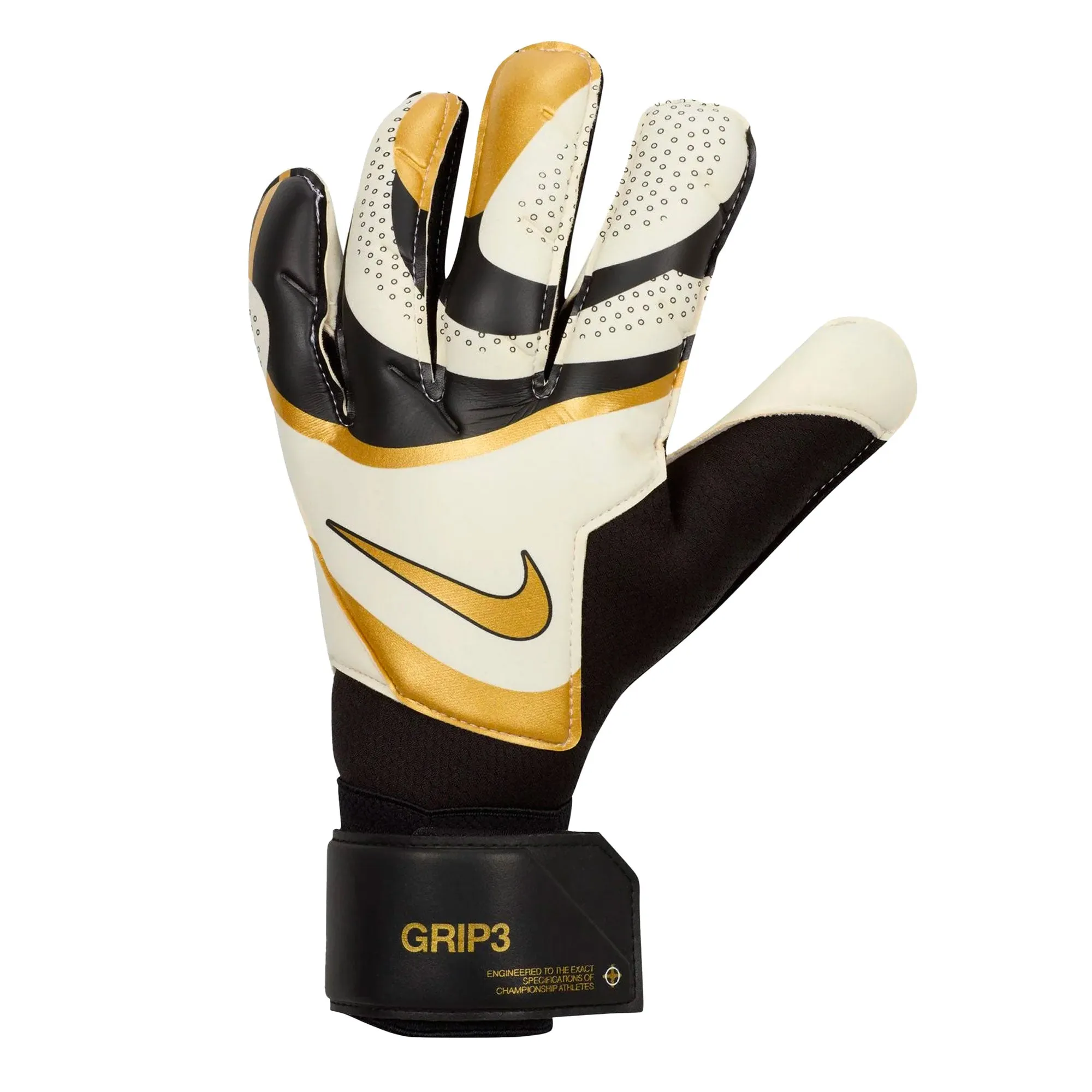 Nike Men's Grip 3 Goalkeeper Gloves Black/Gold/White