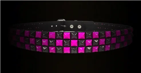 Pink black stud belt