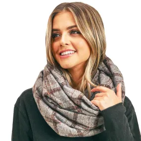 Plaid Check Infinity Scarf