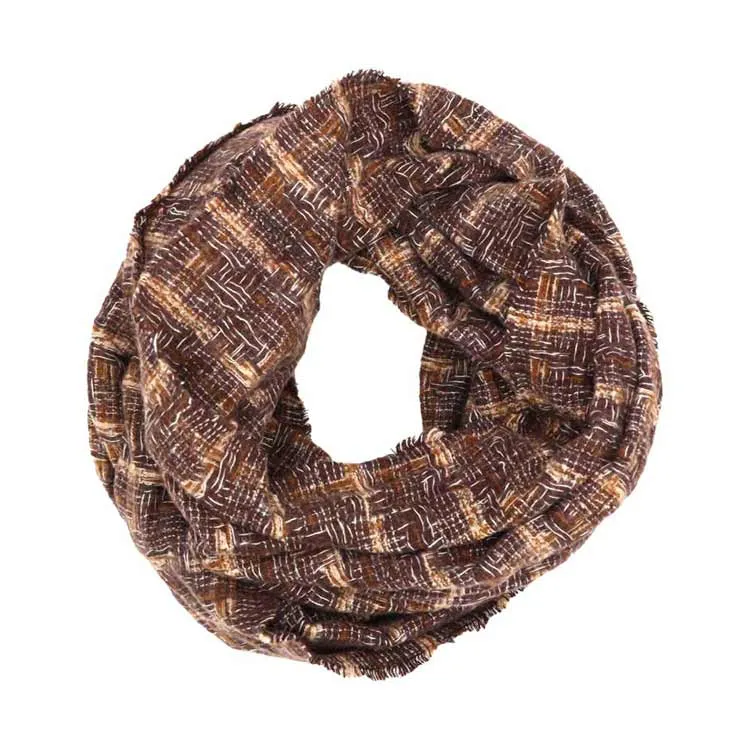 Plaid Check Infinity Scarf