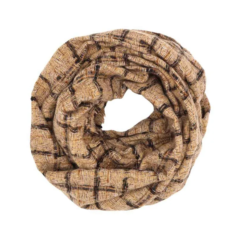 Plaid Check Infinity Scarf