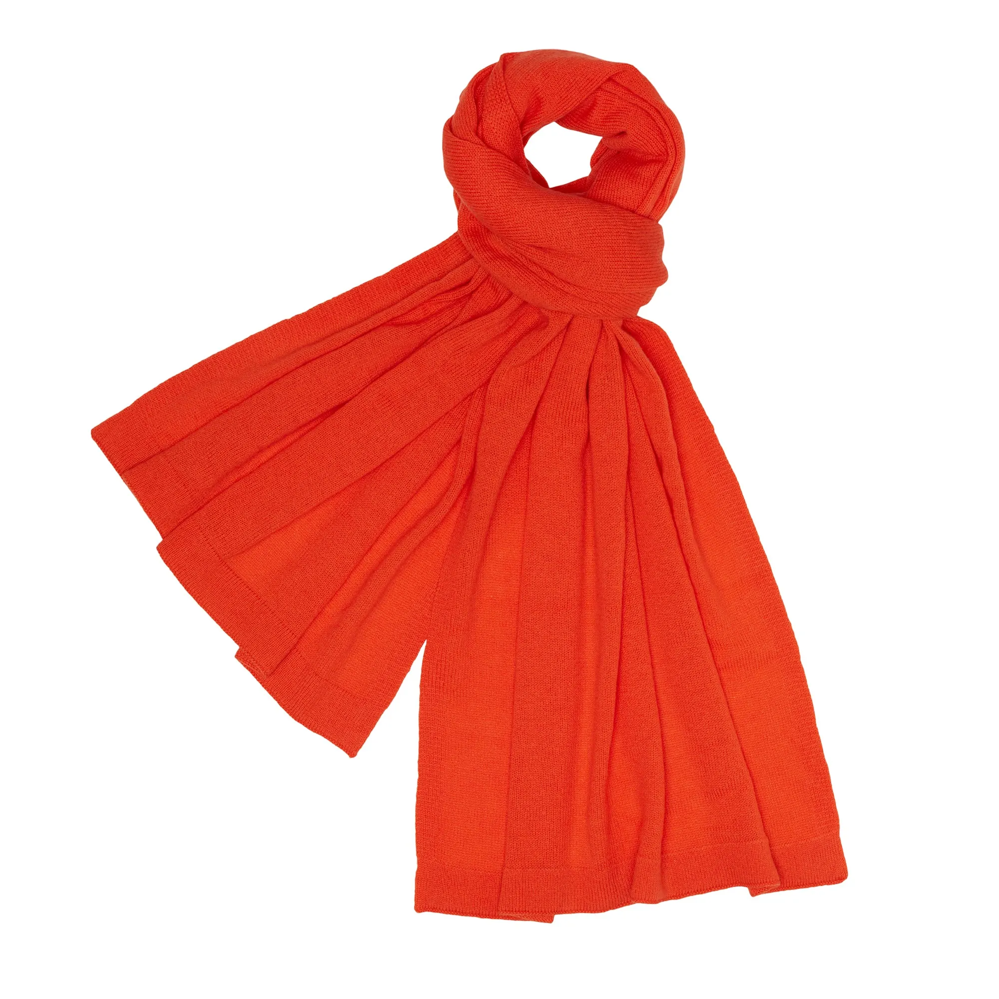 Plain Knit Scarf - Orange