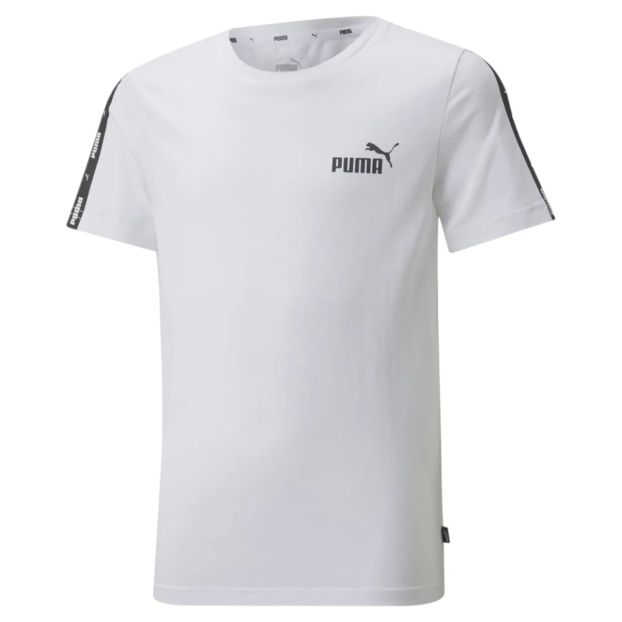 Puma short sleeve t-shirt for boys in Tape cotton 847300-02 white