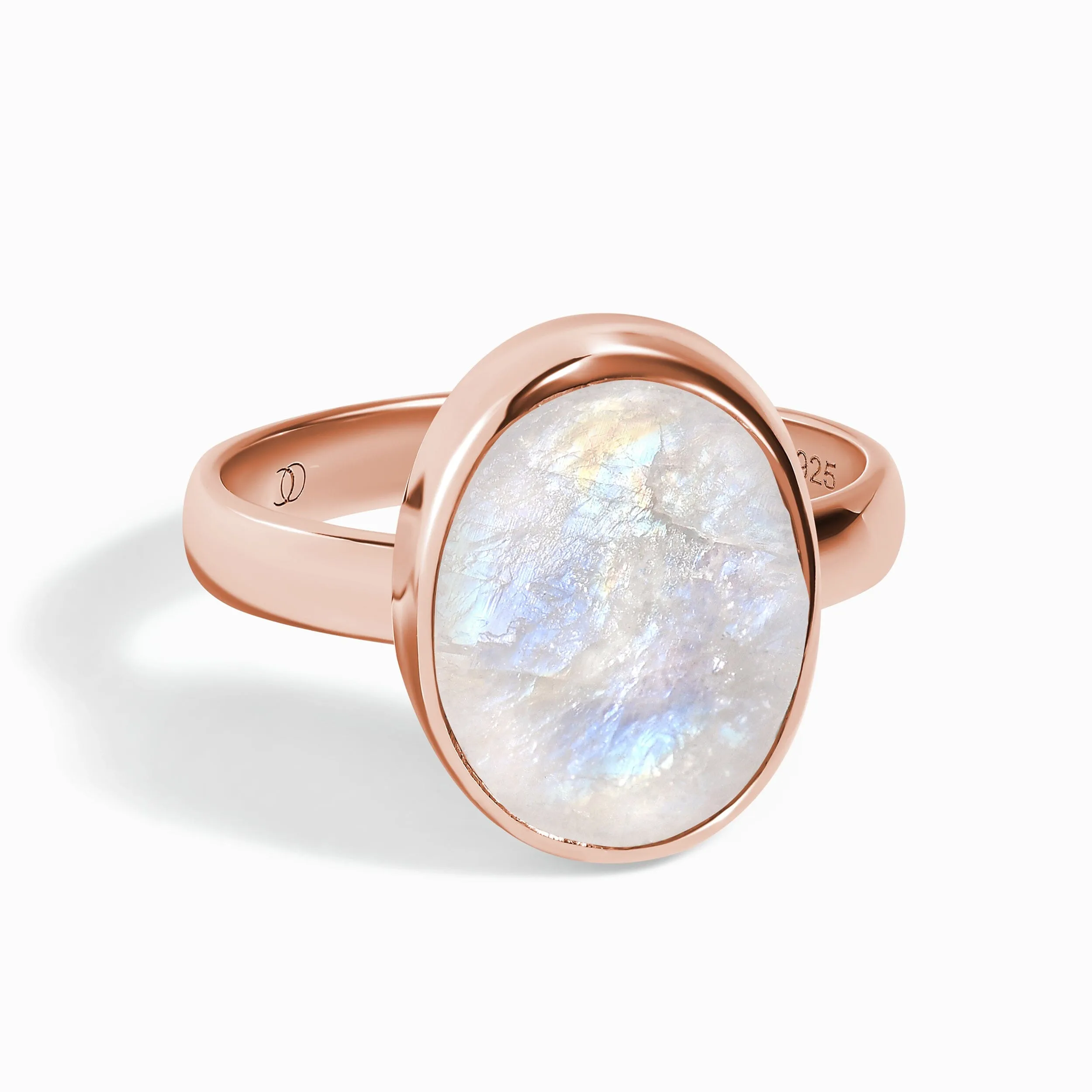 Raw Crystal Ring - Enfolded Moonstone