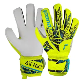 Reusch Kids Attrakt Solid Goalkeeper Gloves Safety Yellow/Future Blue