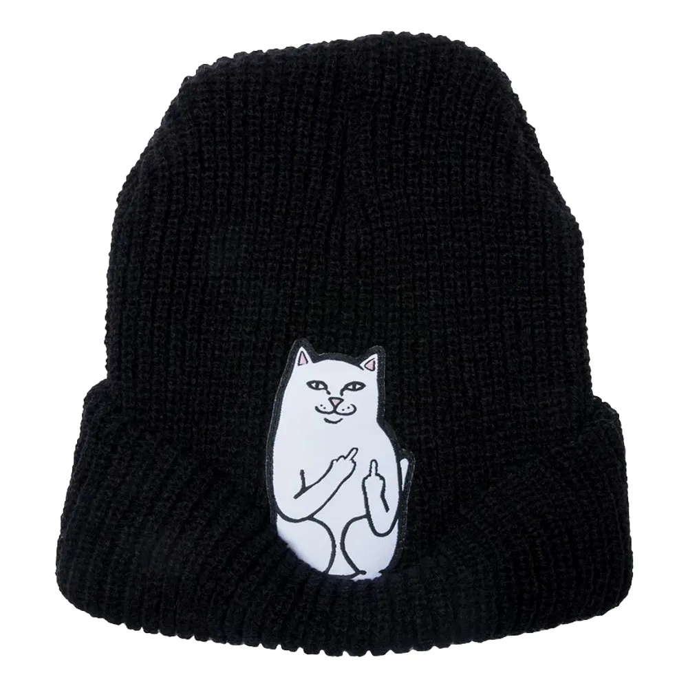 RIPNDIP LORD NERMAL RIBBED BEANIE-BLACK