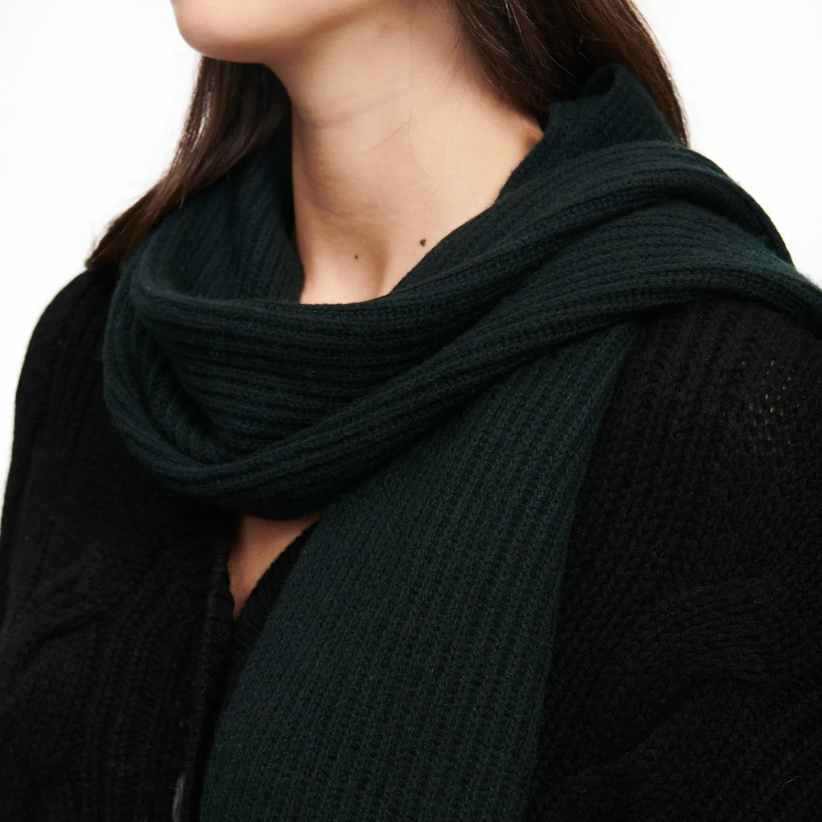 Signature Cashmere Ribbed Scarf