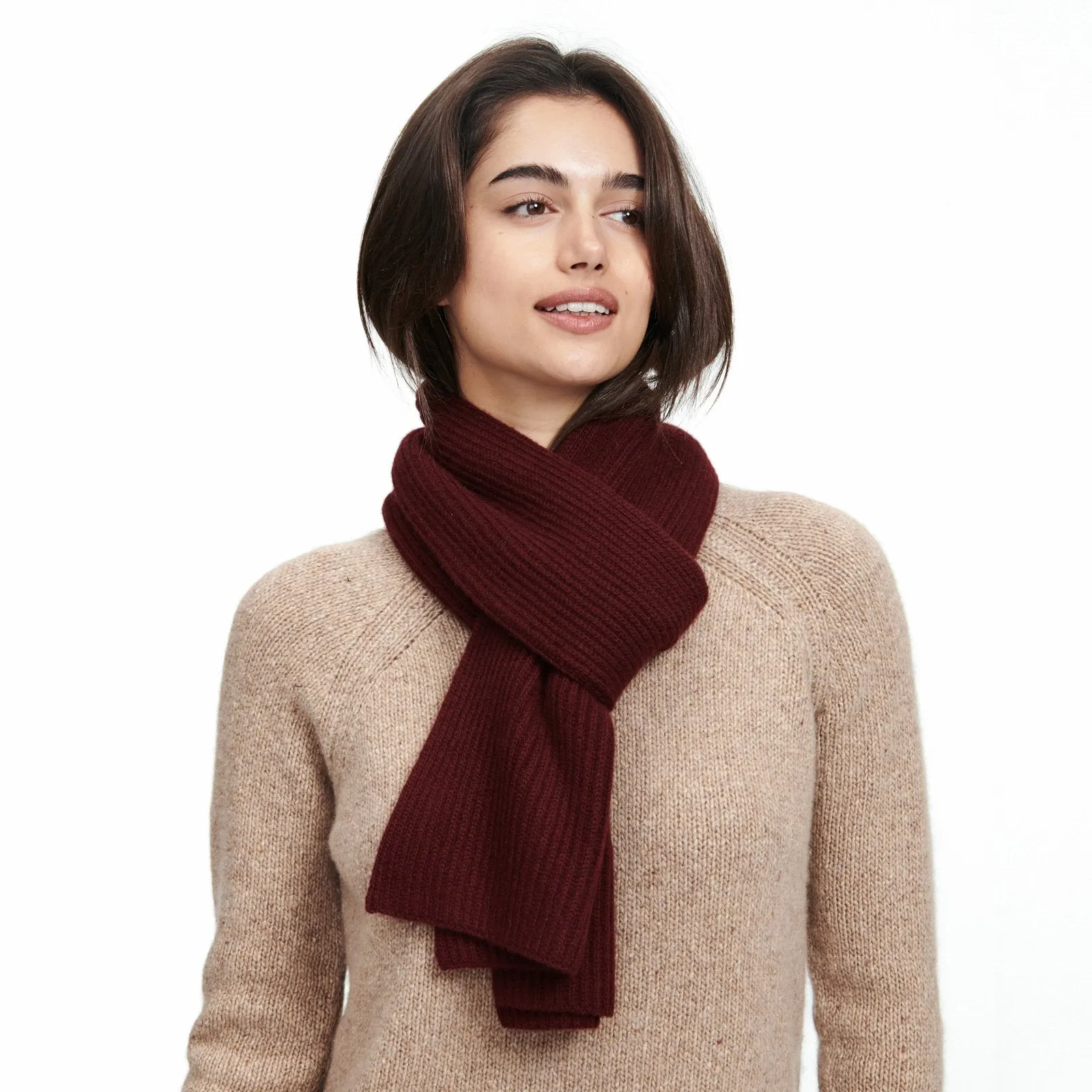 Signature Cashmere Ribbed Scarf