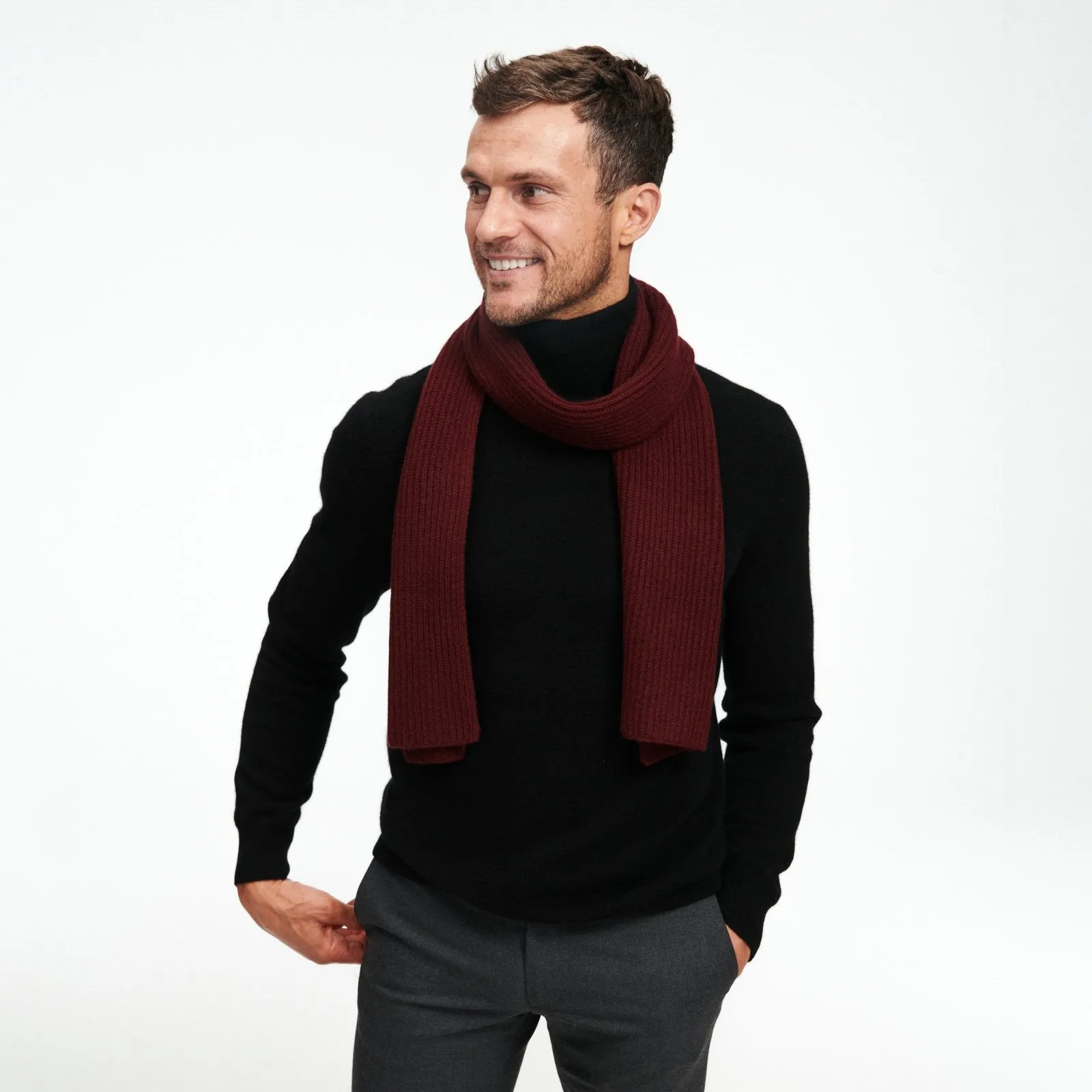 Signature Cashmere Ribbed Scarf