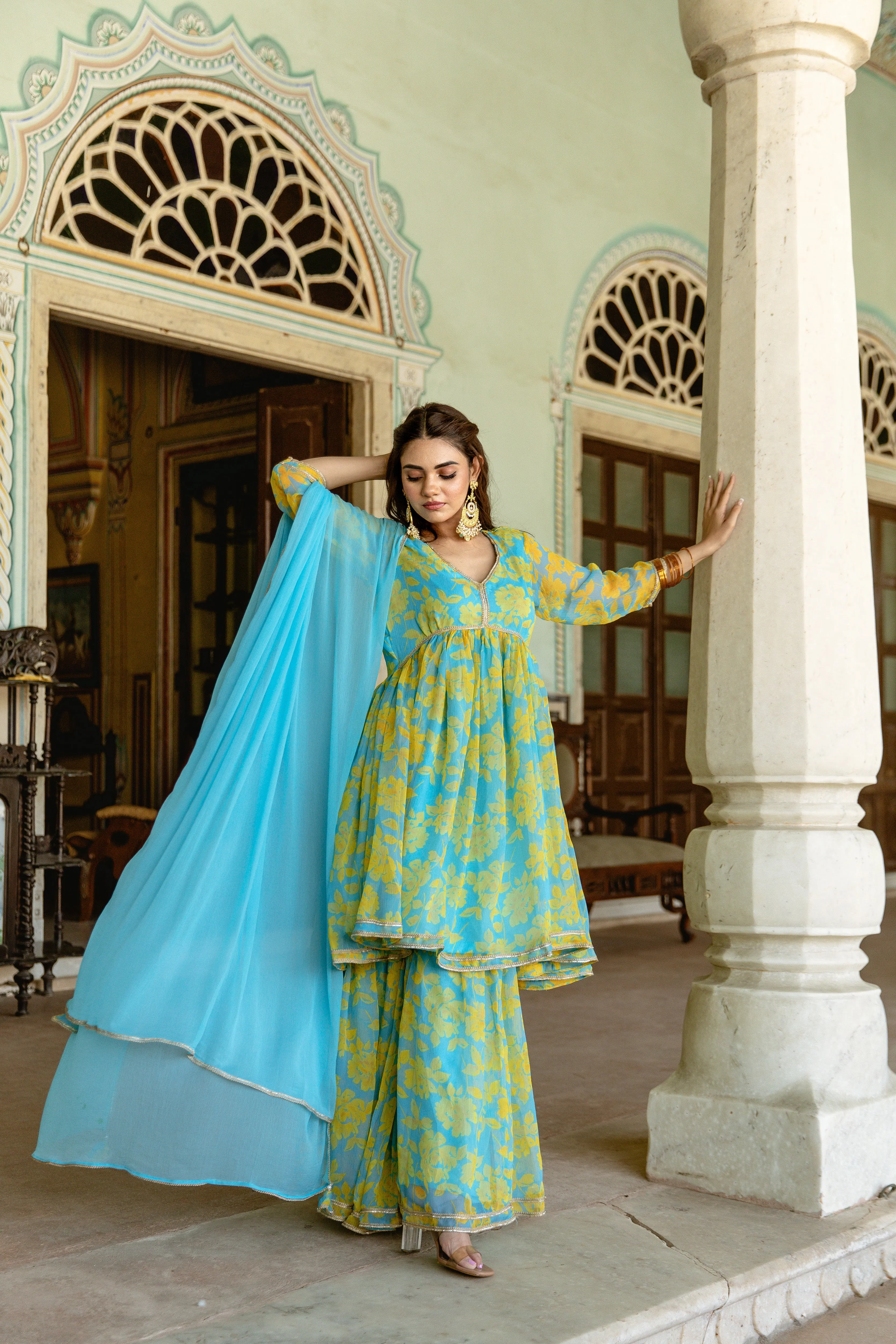 Siya Sharara Suit Set