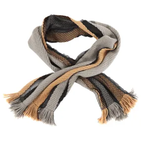 Sonia Rykiel Knit Stripe Sheer Mesh Long Scarf