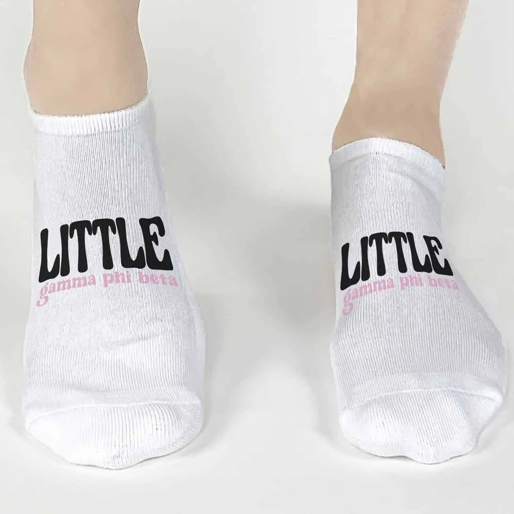 Sorority No Show Socks for LITTLES