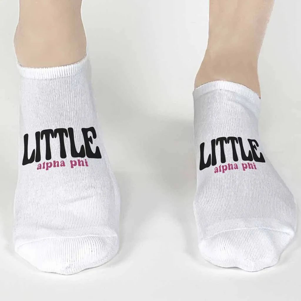 Sorority No Show Socks for LITTLES